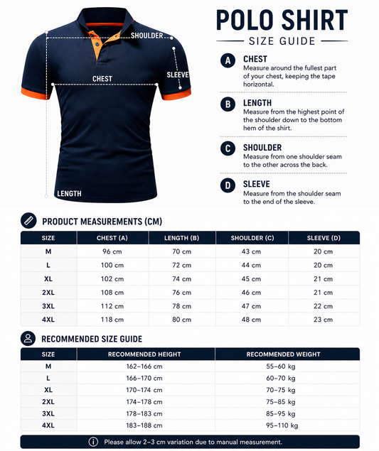 Men's Quick-Dry Performance Polo Shirt – Breathable Casual Sportswear