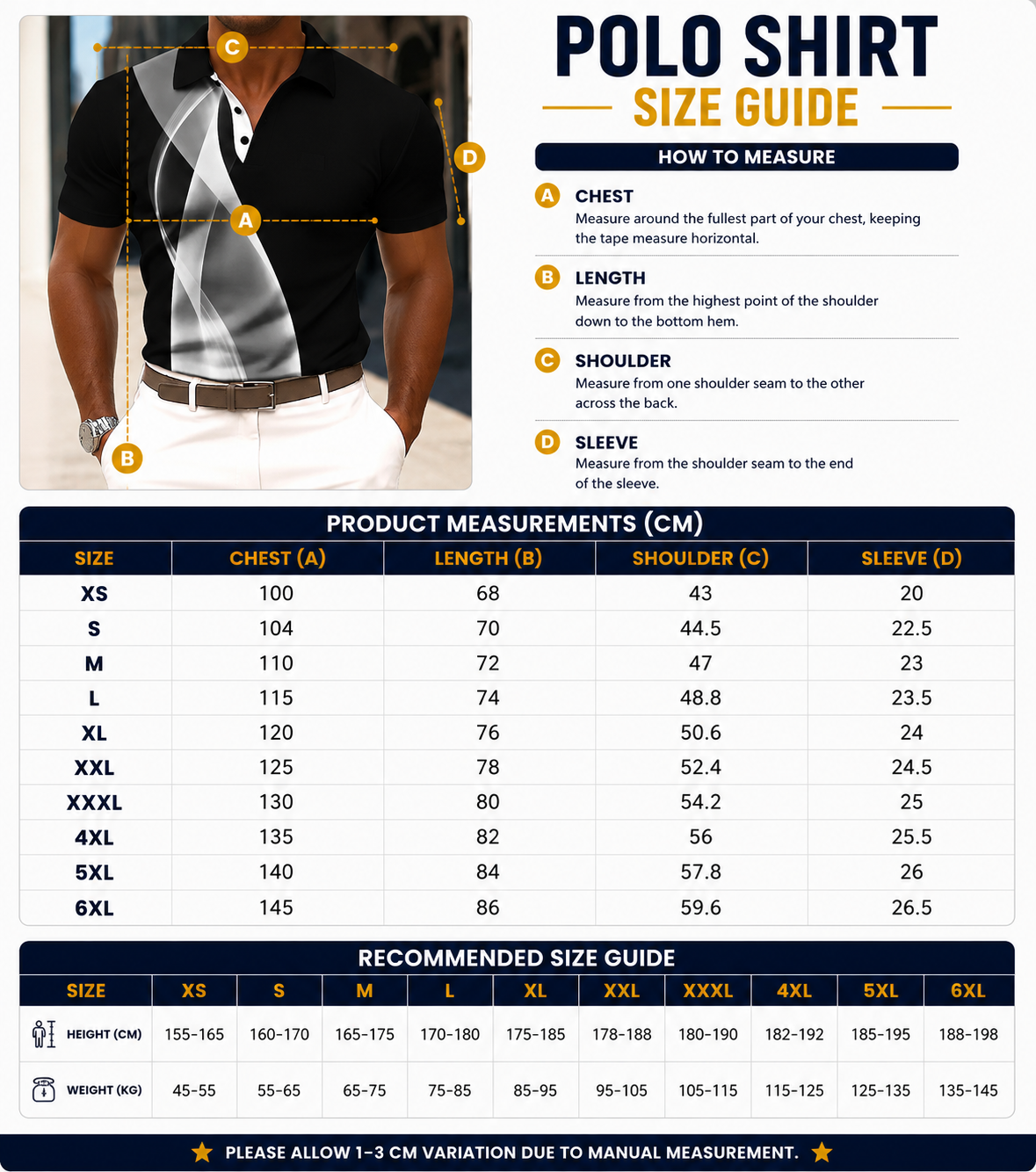 Men's Classic Textured Polo Shirt | Lightweight Breathable Short Sleeve