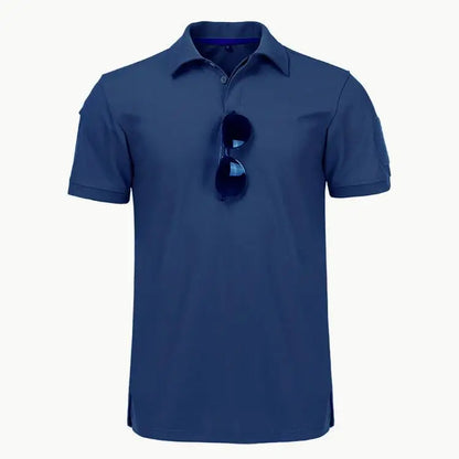 Tactical Polo T-Shirt Men Outdoor Sports Quick Dry Lapel Short Sleeve Shirts Summer  Hiking Training Tees Casual Tops