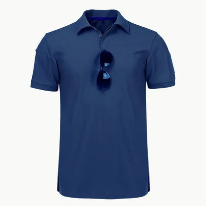 Tactical Polo T-Shirt Men Outdoor Sports Quick Dry Lapel Short Sleeve Shirts Summer  Hiking Training Tees Casual Tops