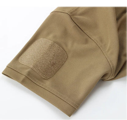 Tactical Polo T-Shirt Men Outdoor Sports Quick Dry Lapel Short Sleeve Shirts Summer  Hiking Training Tees Casual Tops
