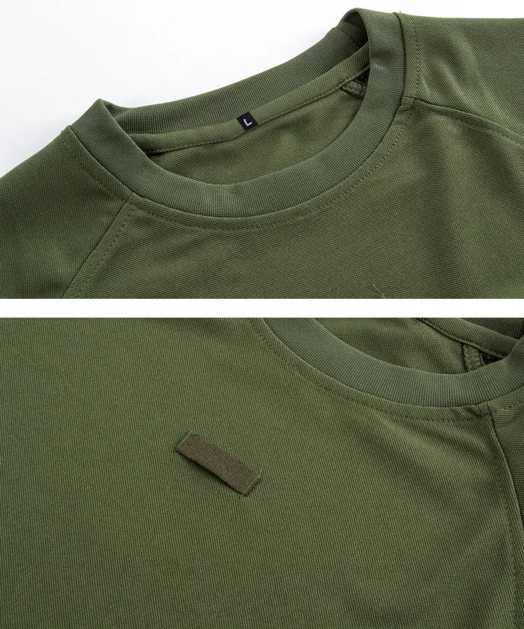 Tactical Polo T-Shirt Men Outdoor Sports Quick Dry Lapel Short Sleeve Shirts Summer  Hiking Training Tees Casual Tops