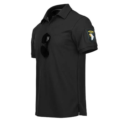 Tactical Polo T-Shirt Men Outdoor Sports Quick Dry Lapel Short Sleeve Shirts Summer  Hiking Training Tees Casual Tops