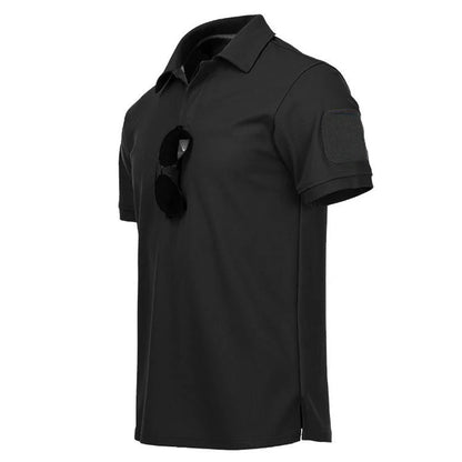 Tactical Polo T-Shirt Men Outdoor Sports Quick Dry Lapel Short Sleeve Shirts Summer  Hiking Training Tees Casual Tops