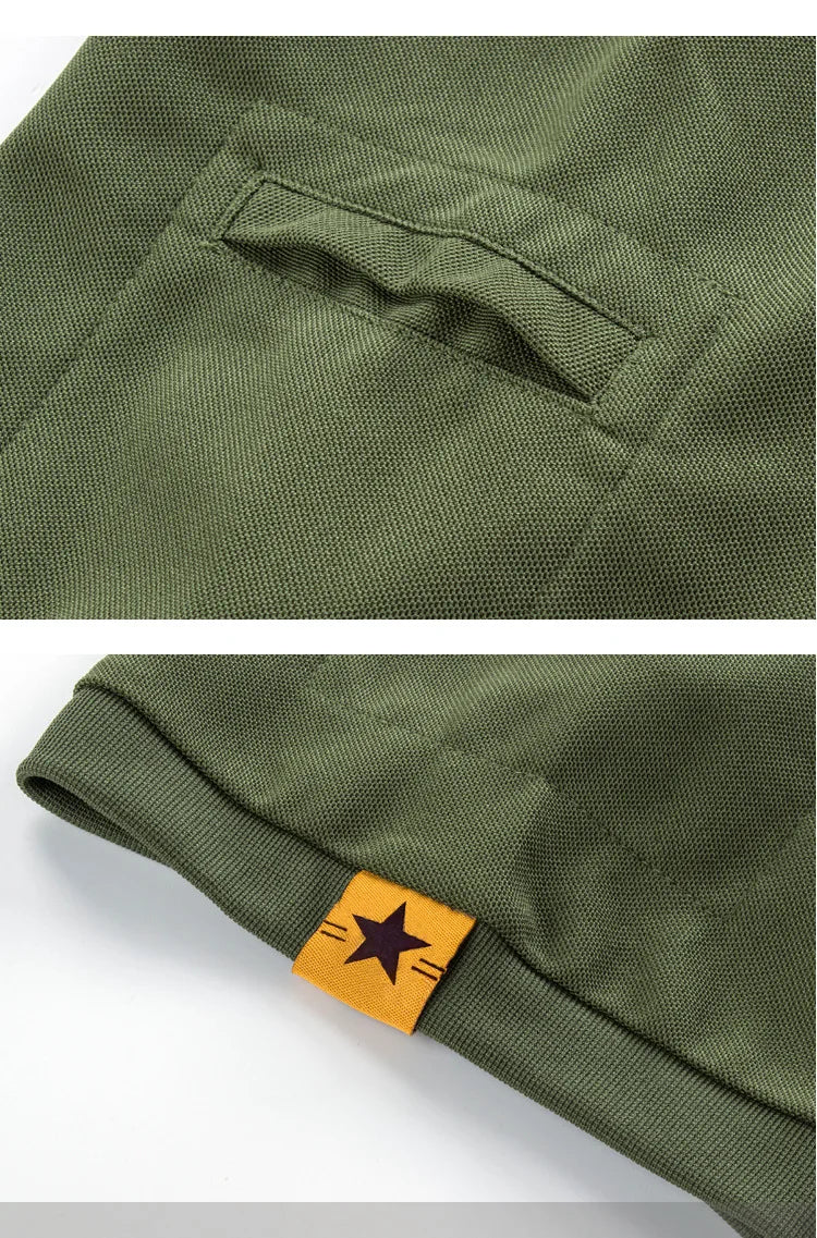Tactical Polo T-Shirt Men Outdoor Sports Quick Dry Lapel Short Sleeve Shirts Summer  Hiking Training Tees Casual Tops